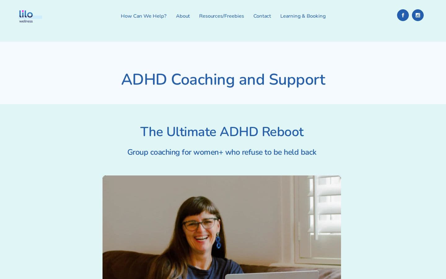 Homepage of the Lilo Wellness website, delivered by Skillverse